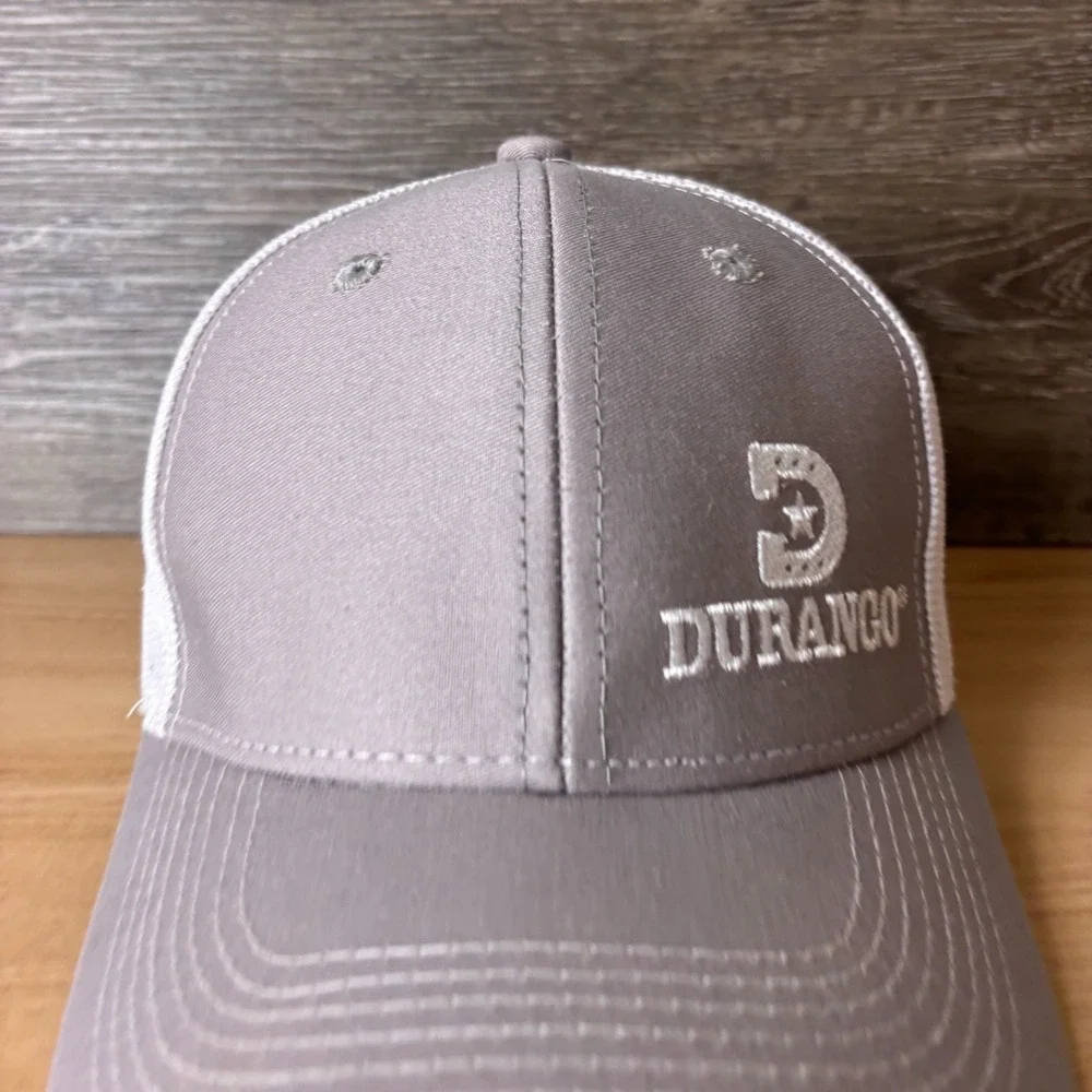 Durango Hat‎ Cap Snap Back Gray Mesh Trucker Embroidered Mens